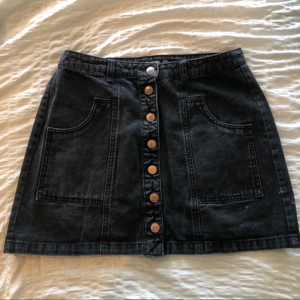 Black Stradivarius A-Line Skirt